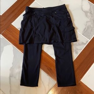 Athleta 2 in 1 skirt skort leggings capri tights S